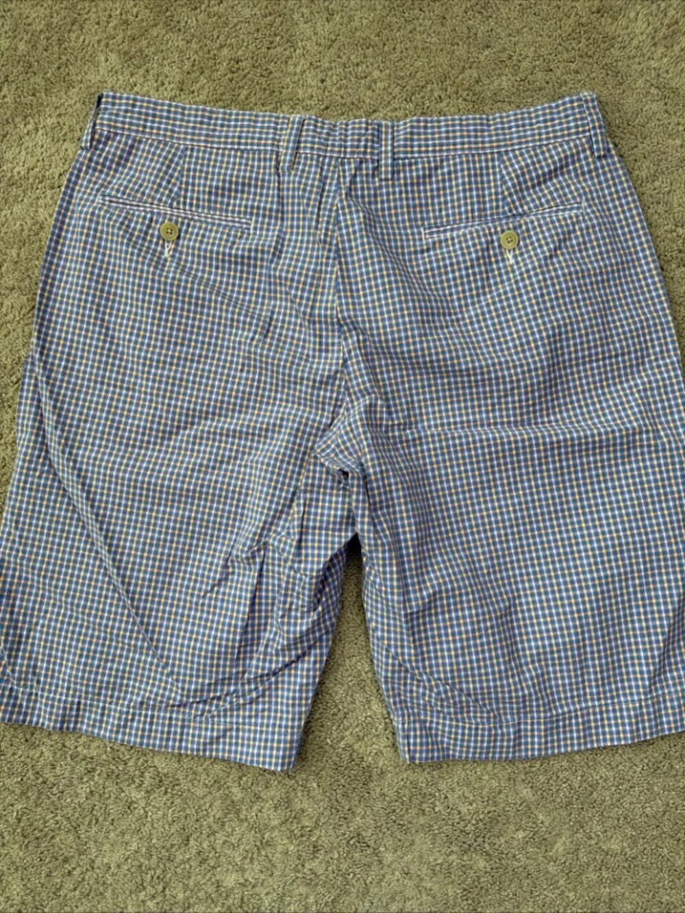 J Crew Rivington Shorts Mens 34 Plaid Preppy 100% Cotton Lightweight Resort Trip